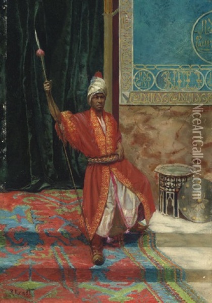 The Sultan's Guard Oil Painting - Rudolf Ernst