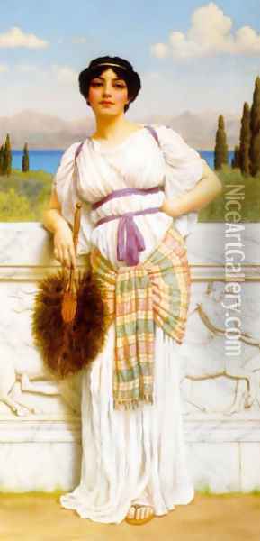 A Greek Beauty 2 Oil Painting - John William Godward