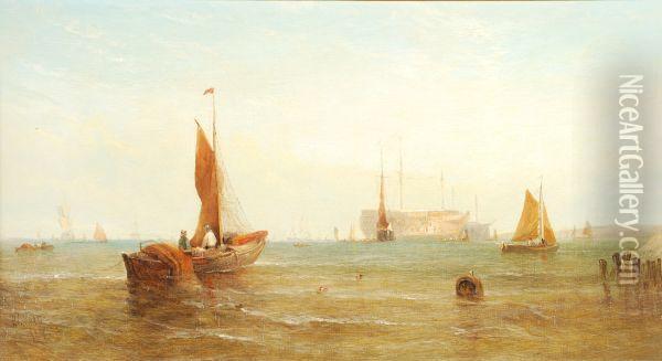 A Summer's Morning Oil Painting - William Calcott Knell