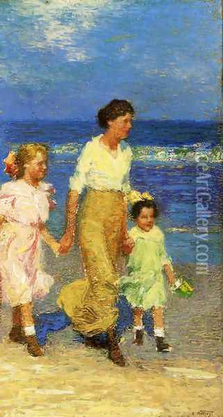 A Walk on the Beach Oil Painting - Edward Henry Potthast