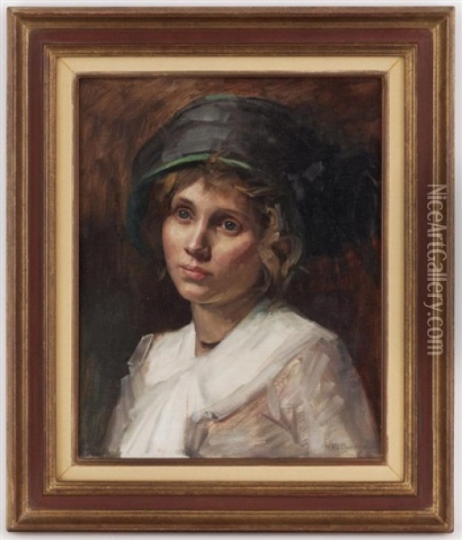 Jeune Femme (study) Oil Painting - Frederic Dufaux