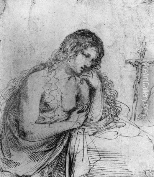 The Penitent Magdalene Oil Painting - Guercino