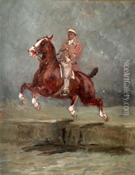 Le Cavalier Oil Painting - John Lewis Brown
