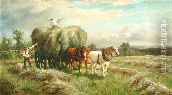 The Hay Cart Oil Painting - Arthur Wardle