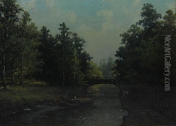 Regents Canal Oil Painting - Louis Pulinckx