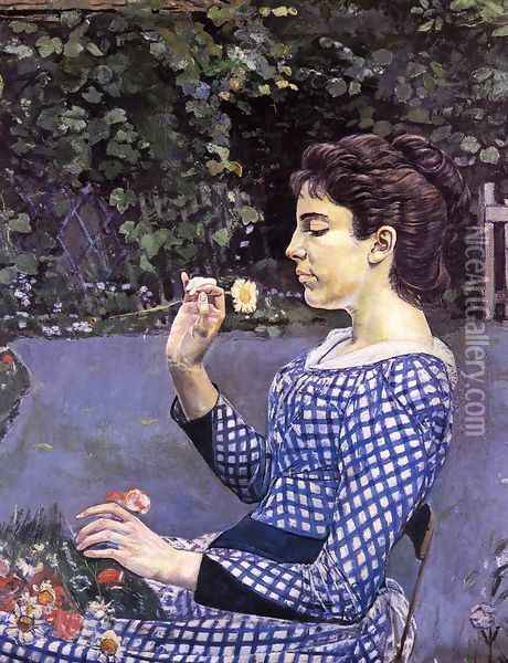 Portrait Of Helene Weigle Oil Painting - Ferdinand Hodler