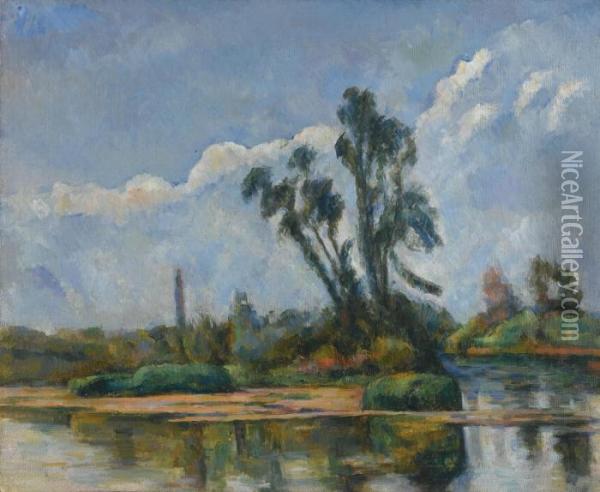 La Riviere Oil Painting - Paul Cezanne