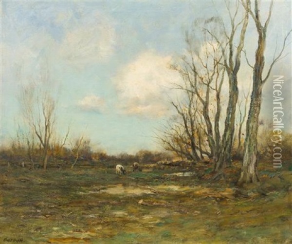 Landscape With Sheep Oil Painting - Charles Paul Gruppe
