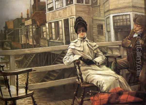 Waiting For The Ferry 2 Oil Painting - James Jacques Joseph Tissot