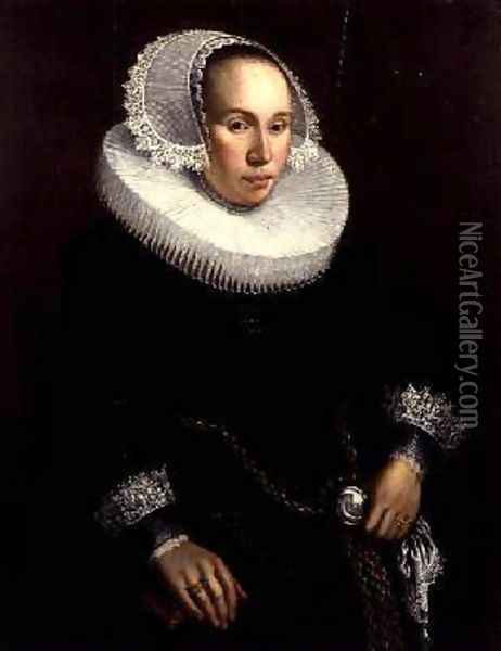 Portrait of a Lady Oil Painting - Michiel Jansz. van Miereveld
