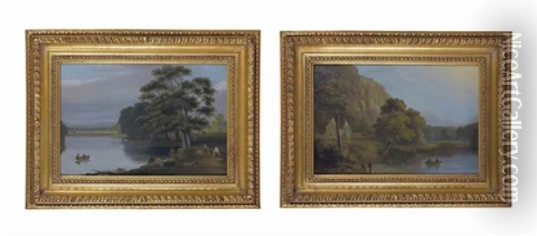 Paysages Lacustres Oil Painting - Joseph Rhodes