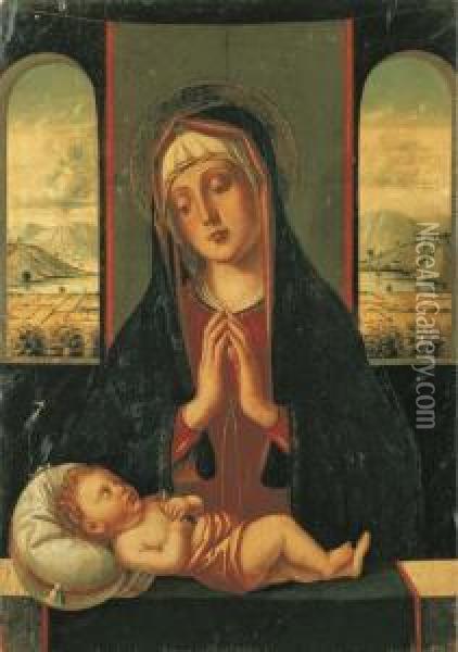 Madonna Col Bambino Dormiente Oil Painting - Alvise Vivarini
