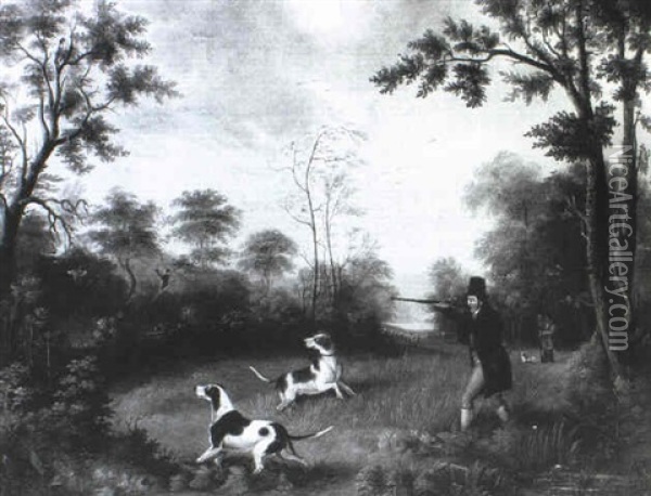 Partridge Shooting Oil Painting - Abel Hold