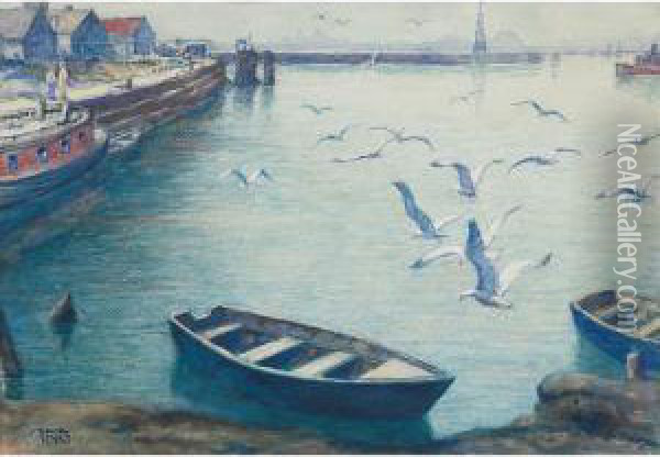 Pier Oil Painting - Ellsworth Young