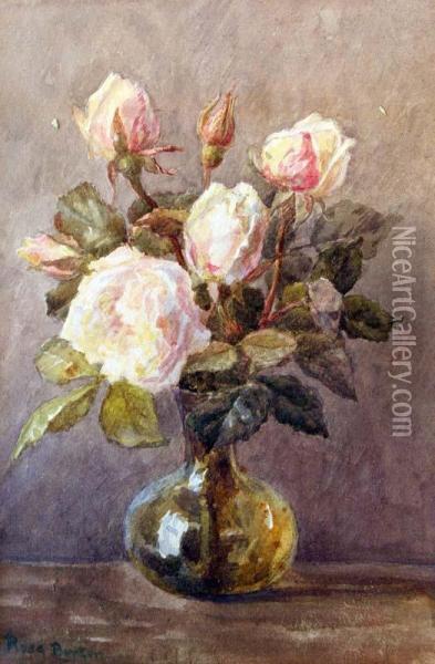 Still Life - Flowers In A Vase Oil Painting - Rose Barton