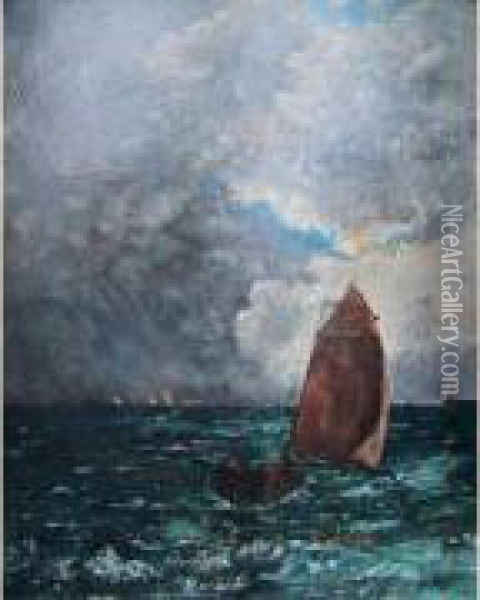 Vue Du Treport Oil Painting - Alfred Stevens
