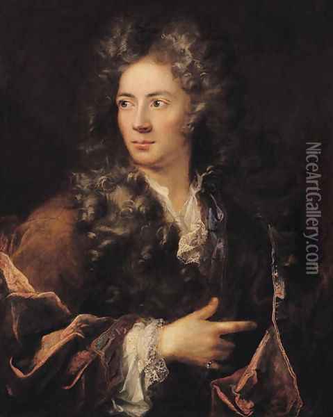Portrait of Gerard Audran 1640-1703 Oil Painting - Robert Tournieres