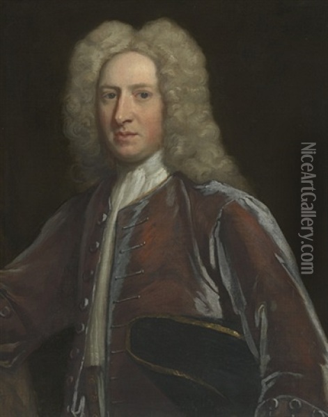 Portrait Of A Gentleman Oil Painting - Jonathan Richardson