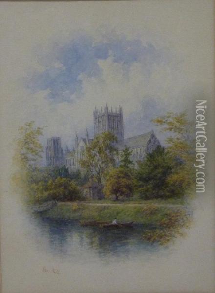York Minster From The River Oil Painting - George Fall