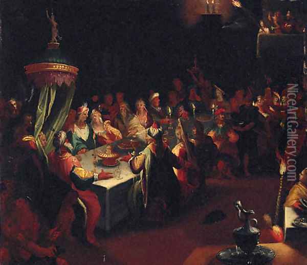 Belshazzar's Feast Oil Painting - Jan Harmensz. Muller