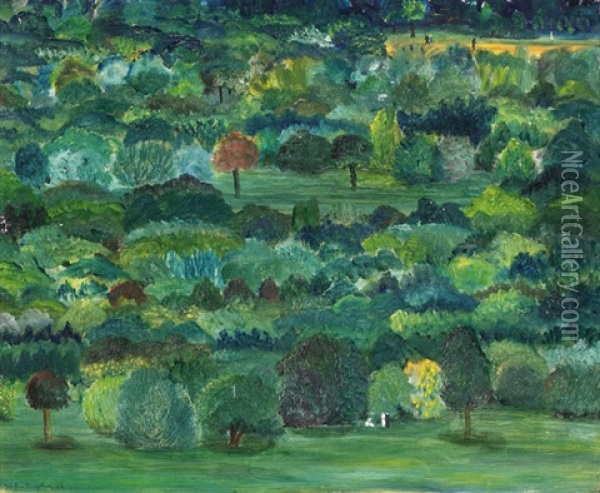 Parklandschaft Oil Painting - Joachim (Hans Boetticher) Ringelnatz