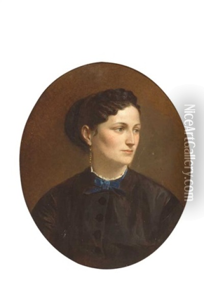 Portrait Der Elisabetta Galeotti, Geb Oil Painting - Arthur Georges (Baron von) Ramberg