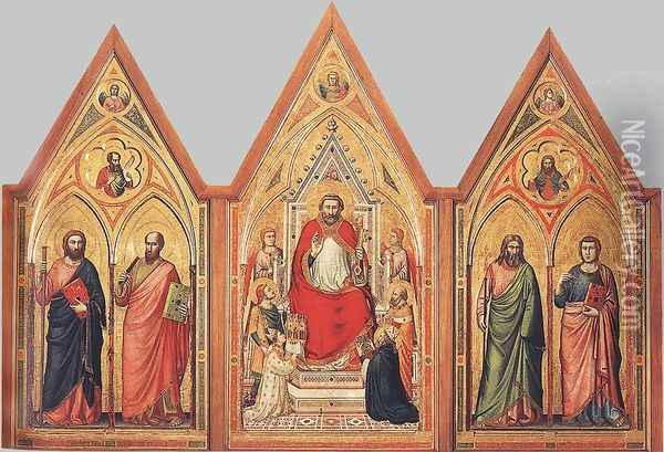 The Stefaneschi Triptych (verso) (2) c. 1330 Oil Painting - Giotto Di Bondone