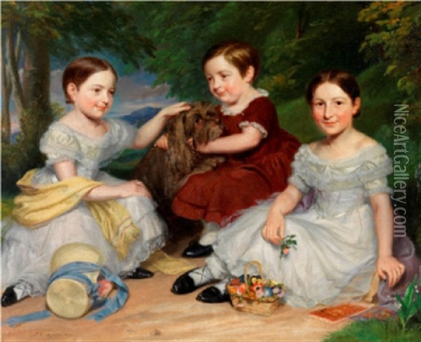 Les Trois Soeurs Oil Painting - James Ramsay