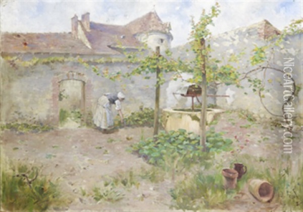 I Kokstradgarden Oil Painting - William Feron