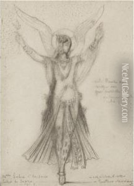 Premiere Danseuse. Mademoiselle Subra. Ballet De 'sapho' Oil Painting - Gustave Moreau