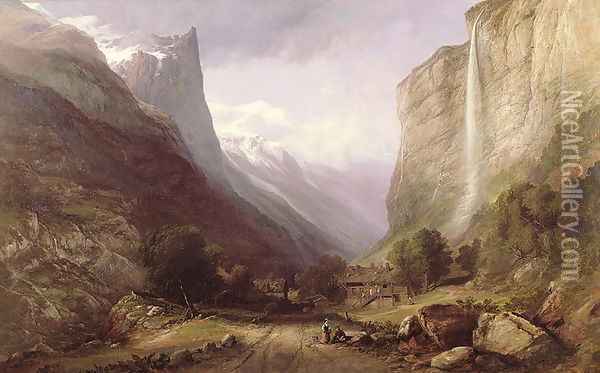 Swiss Scene Oil Painting - Samuel Jackson