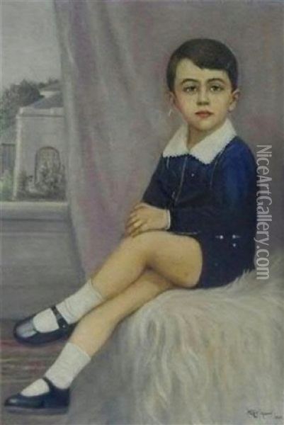 Albert Samuel's Portrait Child Oil Painting - Aurel Fratila
