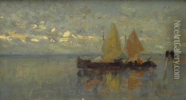 Laguna A Venezia Oil Painting - Guglielmo Ciardi