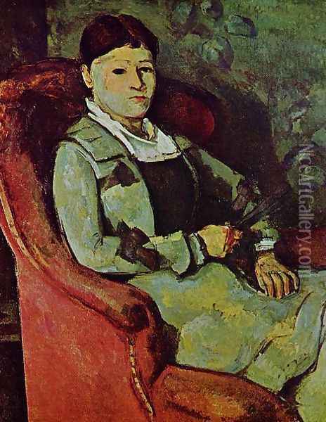 Portrait Of Madame Cezanne Oil Painting - Paul Cezanne