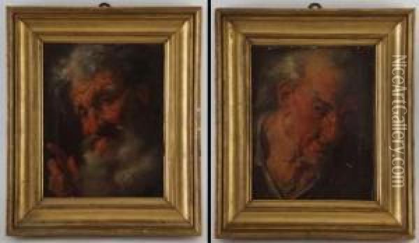 Visages D'hommes Oil Painting - Joaquin Siguenza