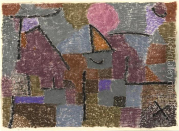 Scenerie Bei Pasch (scenery Near Pasch) Oil Painting - Paul Klee