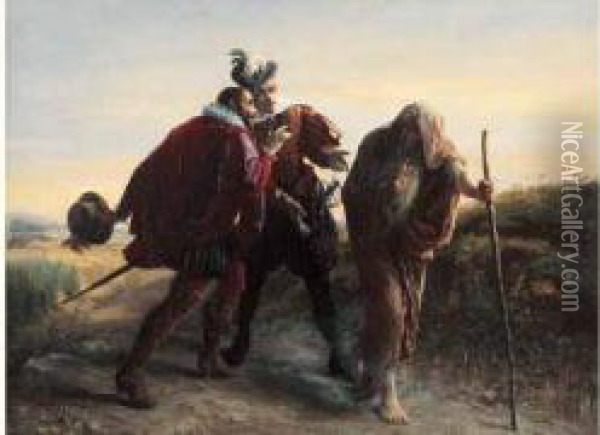 < Le Juif Errant >. Oil Painting - Gaston Melingue