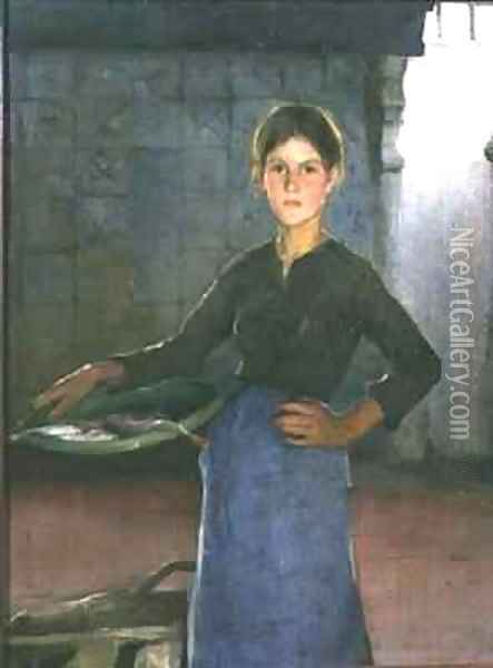 The Zandvoort Fishergirl Oil Painting - Elizabeth Stanhope Forbes