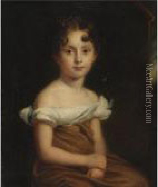Portrait Of A Young Girl Oil Painting - Sir William Beechey