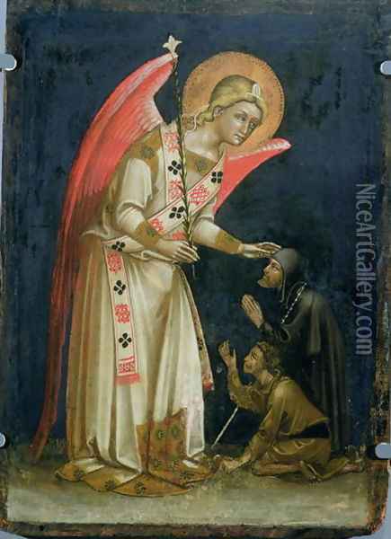 Archangel Gabriel Oil Painting - Guariento di Arpo