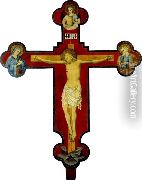 Crucifix of Tkon Oil Painting - Menegello di Giovanni de Canali