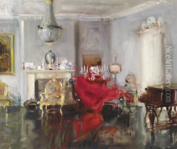 The Artist's Drawing Room Oil Painting - Francis Campbell Boileau Cadell
