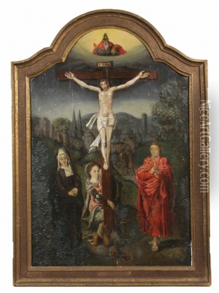 The Crucifixion Oil Painting - Jan van Coninxloo the Younger