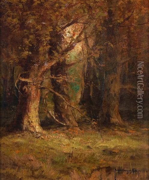 Wooded Landscape Oil Painting - Ralph Davidson Miller