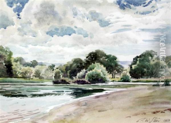 River Landscape Oil Painting - Philip Wilson Steer