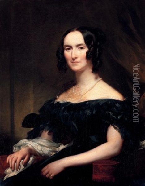 Portrait Of Fanny Catherine Knight, Lady Knatchbull Oil Painting - John Partridge