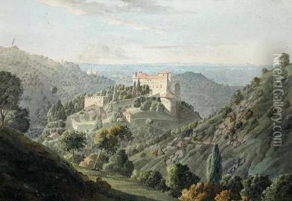 Chateau Versolo Oil Painting - Gustav Friedrich Hetsch