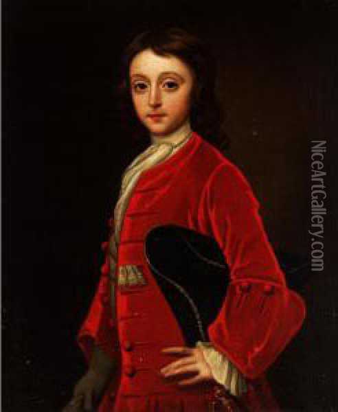 Portrait Of A Young Boy Oil Painting - Charles Jervas