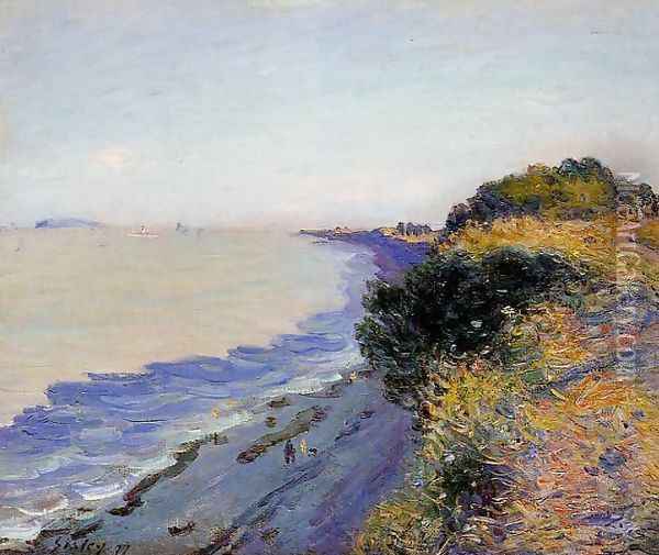 Bristol Channel From Penarth Evening Oil Painting - Alfred Sisley