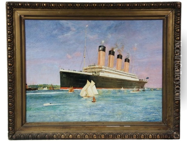 Portrait Of The Cunard White Star Ocean Liner 